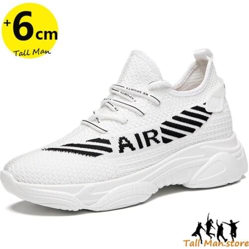Sneakers Men Elevator Shoes Height Increase Shoes Insoles 6CM Tall Man Height Shoes Sports