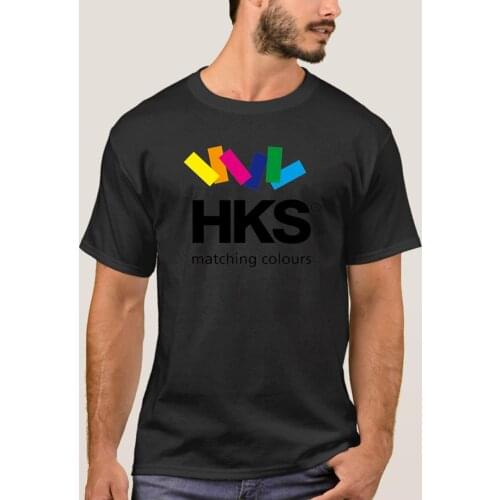 Newest 2020 Summer HKS Matching Colours Logo 100% Cotton Crewneck Popular T Shirt Homme Tops Tees S-4XL