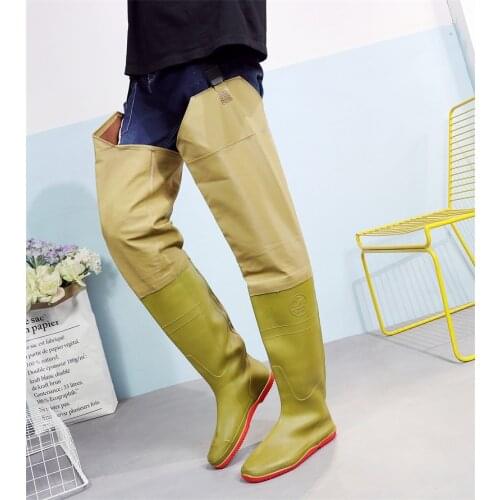 2021 New Breathable Lightweight Fly Fishing waist Waders Stocking Foot Wader for Men Women boys girls hips fish boots WATERPROOF