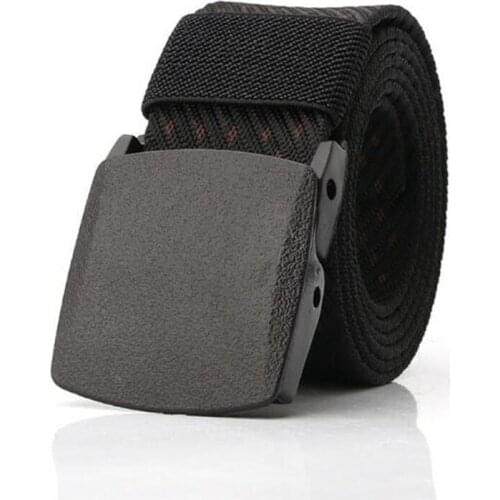 New Women Belt Buckle Military Fans Waistband Tactical Canvas Band Metal for Men Outdoor Waist