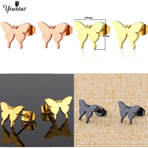 Wholesale Fashion Trend Cute Butterfly Womens Earrings Animal Sweet Luokey Female Korean Version Female Ladies Jewelry Gifts