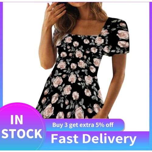 Elegant Floral Print Woman Dress Ladies Puff Sleeve V-neck Bandage Boho Dresses Ball Gawn Mini Dress Sukienka Платье Женское