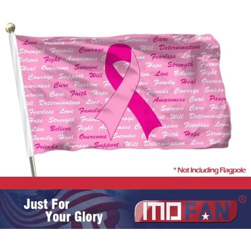 MOFAN Breast Cancer (Pink) 3x5 ft Polyester Flag with 2 Brass Grommets