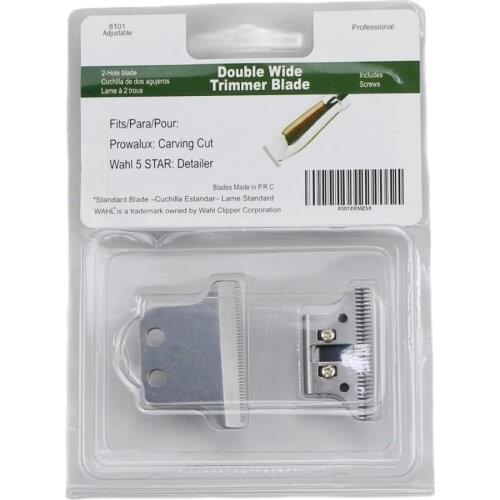 Professional 2-Hole double wide trimmer replacement blade 8101(38mm) 8101 , For wahl 5 Star Wide detailer - without Oil