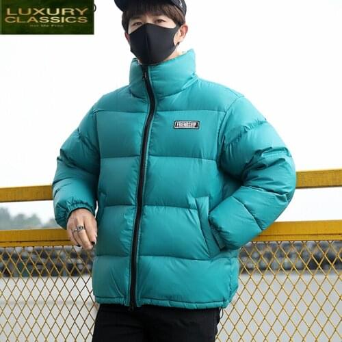 Down Mens Winter Brand Jacket Fashion Warm Streetwear Puffer Duck Down Coat Man Clothes 2021 Thick Down Parkas Hiver 253