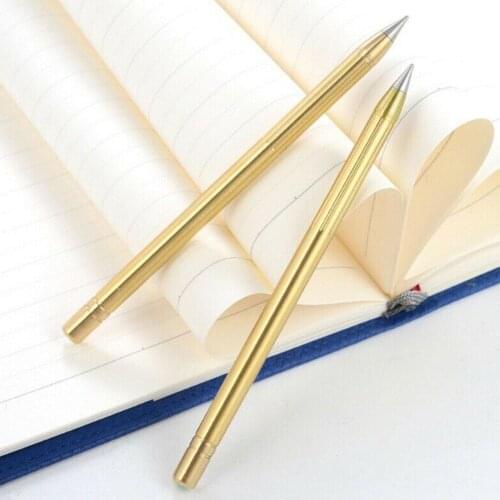 Retro Brass Inkless Pen Pure Brass Metal No-ink Pen Copper Gift Pen Stylus Everlasting Pencil Outdoor Travel Signature Pencil