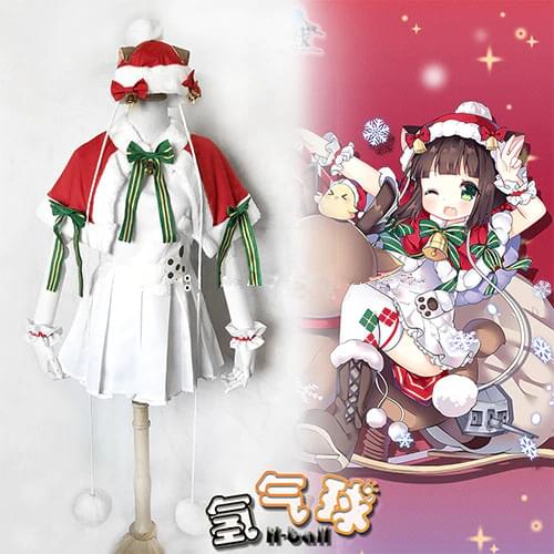 Christmas Dress!! Game Azur Lane Matsukaze Cosplay Costume Cute Christmas Skin Uniform Suit Festival Role Play Clothing Custom