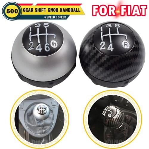 5 Speed 6 Speed Car Gear Shift Knob Lever Shifter Gear Knob Hand Ball For Fiat 500 2012-2018 Car Styling Accessories
