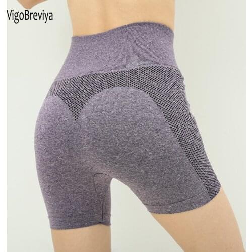 VigoBreviya Sexy High Waist Seamless Sport Shorts Women Push Up Gym Workout Yoga Leggings Cutton Exercise Short Pants Leggins