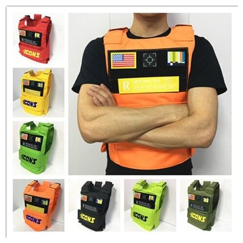 +ICONS Trending Vest jacket men Fashion Vests Patch Designs Tactical vest Military Vest men Outdoor Chalecos para hombre
