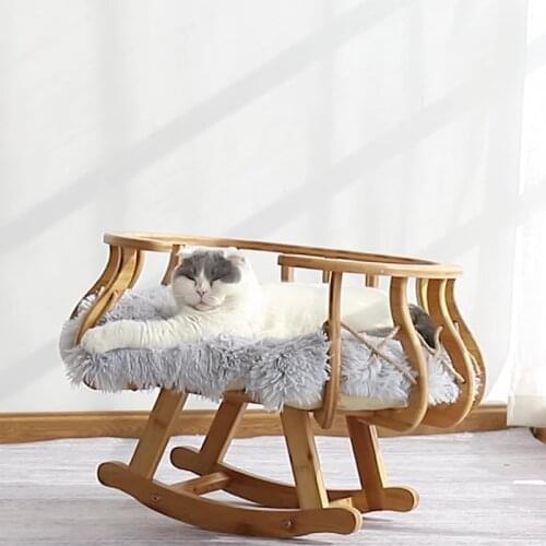 High Quality Multifunction Wholesale Pet Bamboo wood cat bed