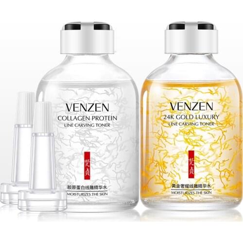 Golden Line Carving Luxurious Essence Water Moisturizing Anti-wrinkle Anti-aging Collagen Line Carving Liquid Toner Brighten