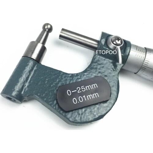 0-25mm Tube Micrometer drum head special micrometer wall tube thickness gauge Micrometer measuring tools