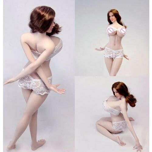 1/6th Pale Skin Big Breasts Movable Fingers And Toes Female Figure Body Dolls Gifts