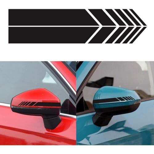 1PCS Fashion racing stripes rearview mirror sticker garland laser car vinyl stickers decoration gm car accessories