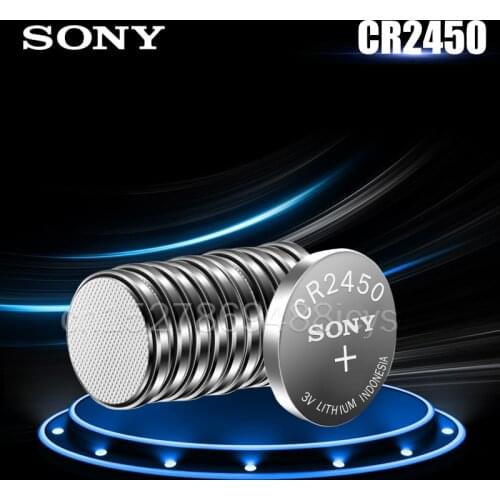10PCS 100% Original Sony CR2450 CR 2450 3V Lithium Batteries DL2450 BR2450 LM2450 For Watch Car Key Remote Control Button Cell
