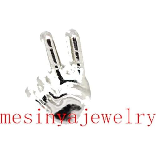 10pcs Peace Sign Custom Floating Charms For Glass Locket