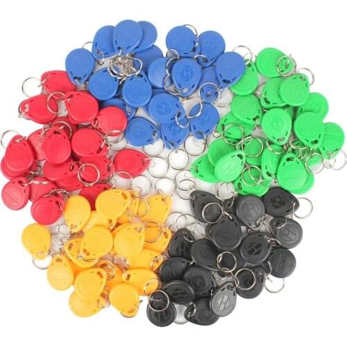 100Pcs RFID Key Fobs, Proximity ID Card Token Tag Keypad Card for Door Entry Access Control System for Security Lock