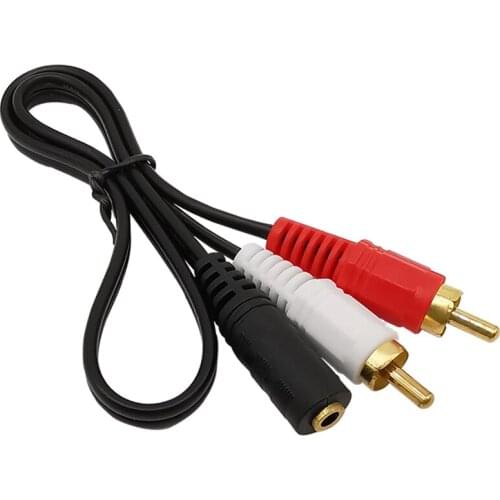 20Pcs 3.5mm Jack Stereo Audio Cable Female to 2RCA Male RCA Cable , Socket to Headphone 3.5 AUX Y Adapter for DVD Amplifiers