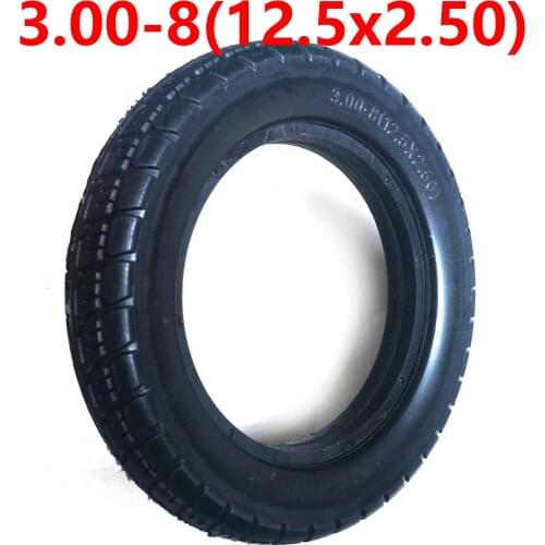 3.00-8(12.5x2.50) Solid Tyre 3.00-8 Thickening To Prevent Puncture Solid Tire for Electric Scooter Accessories
