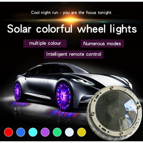 4pcs Car Tire Wheel Lights Decorative Flashing Colorful LED Tire Light With Motion Sensors Colorful LED Tire Light Gas Nozzle