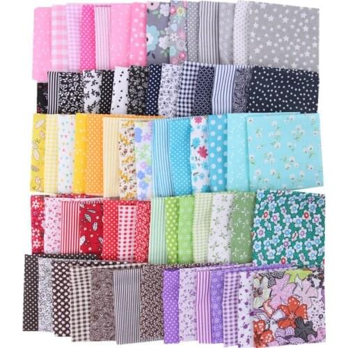 7pcs 25x25cm Mixed Printed Cotton Sewing Quilting Fabrics Basic Quality for Patchwork Needlework DIY Handmade Cloth