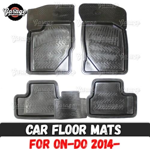 Car floor mats case for Datsun On-Do 2014- rubber 1 set / 4 pcs or 2 pcs accessories protect of carpet decoration interior