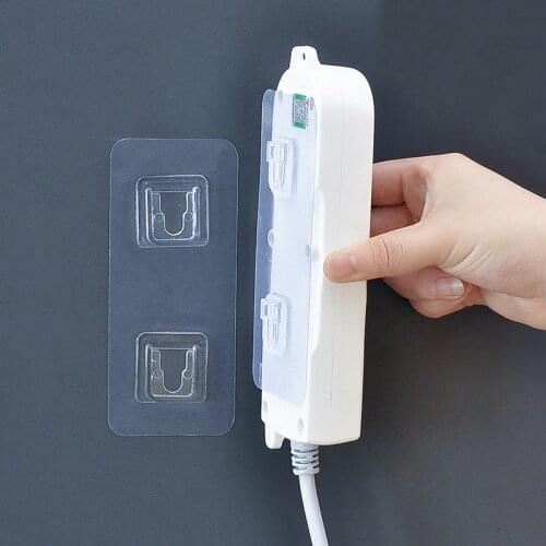 Socket Holder Router on wall hanger Holder Socket Storage hanging Self-adhesive Cable Storage bathroom Organizer wall hook