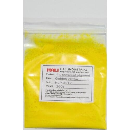 Fluorescent powder,fluorescent pigment,nail polish pigment,item:HLP-8012,color:golden yellow,1lot=200g,widely used,free shipping