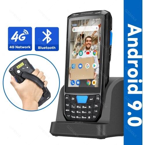 PDA Handheld Android 9.0 POS Terminal Touch Screen 1D 2D QR Barcode Scanner Reader Wireless Wifi Bluetooth GPS 4G Data Collector