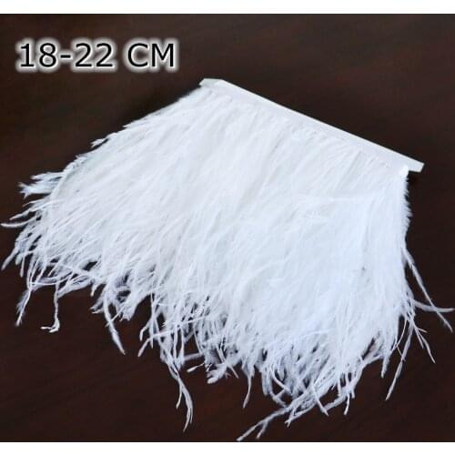 1 Meter White Ostrich Feather Trims Trimming Natural Ostrich Feather Ribbon Wedding Event Dresses Decoration Accessory