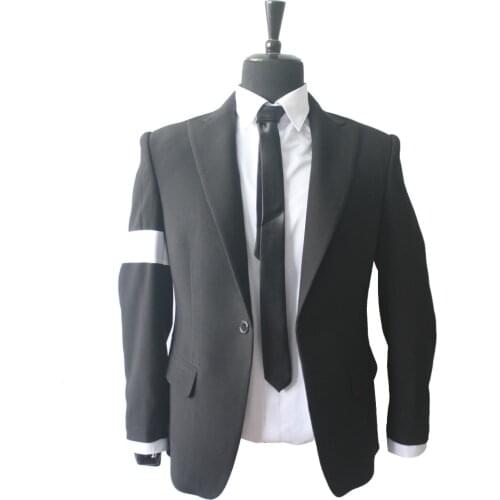 Michael Jackson Cosplay MJ Cos Child Adult Custom Made Costume Dangerous Jacket Black Color