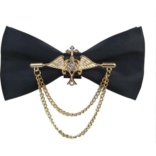 Men Luxury Metal Golden Bow Tie 2020 Brand New High Quality Fashion Casual Bowtie Male Party Wedding Butterfly Tie With Gift Box