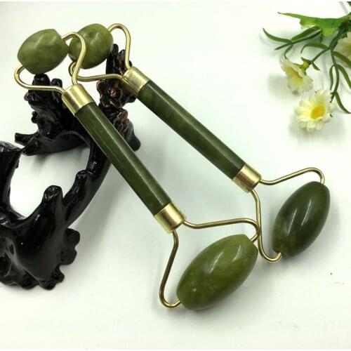 Serpentine Jade Roller Slimming Face Massager Lifting Tool Natural Jade Facial Massage Roller Stone Skin Massage Beauty Care