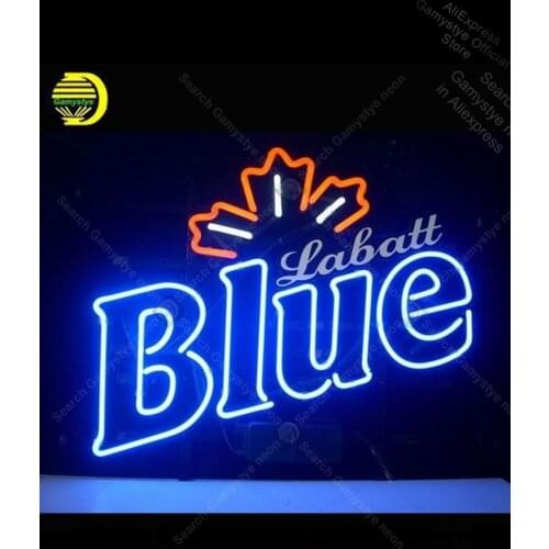 Neon Sign for Labatt Blue Club Neon Bulb sign handcraft Beer Bar glass neon Neon Beer Signs outdoor lighting store Taylo Guitar