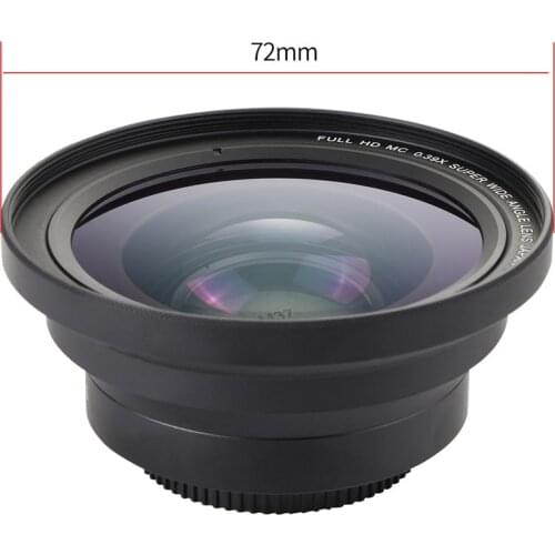 Fixed Focus Lens Camera Dedicated 4K Ultra Wide Angle Mirror 37 MM0.39X UV72mm Wide Angle Macro Two-in-one Lens