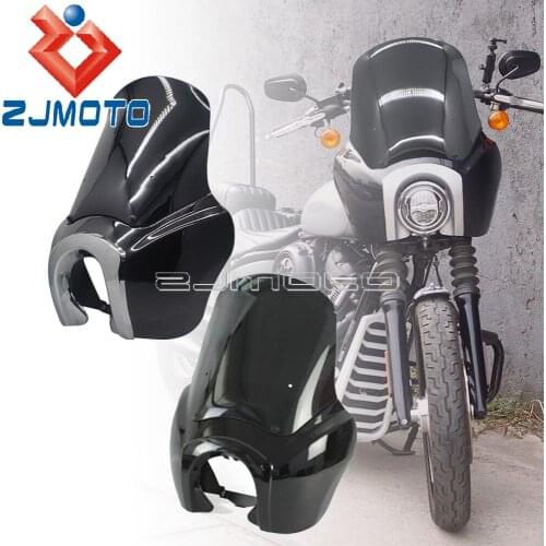 Motorcycle ABS Headlight Fairing Mask 5.75'' For Harley Softail Street Bob FXBB Standard FXST 2018-2021 Front Windshield Screen