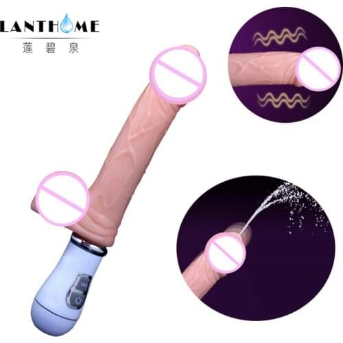 Spray Water Realistic Soft Dildos Vibrator Simulation Ejaculating Dildos Artificial Penis Vibrating Dildos for Women Sex Toy