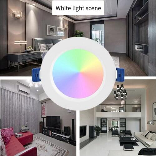 Tuya Zigbee 3.0 Smart LED Downlight 10W/12W RGBCW Smart Home Round Changing Ceiling Lamp Support Alexa Google Home Smartthings