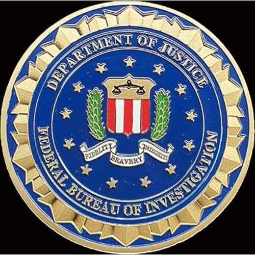 RH Gold Plated United States Department of Justice DOJ Commemorative Coins USA Collectibles For Business Gifts
