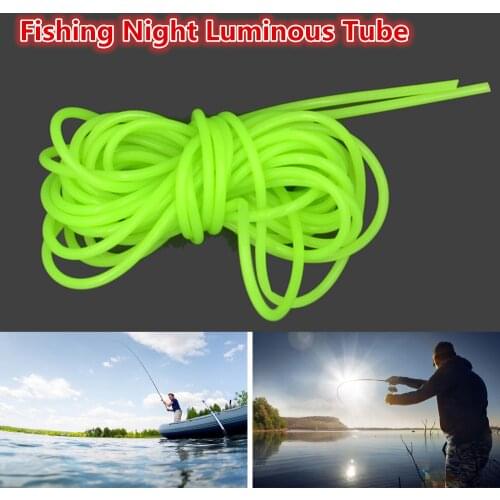 5M Green Soft Silicone Fishing Night Luminous Tube Fluorescent Deep Sea Boat Fishing Glow Rig Hook Line Accessories