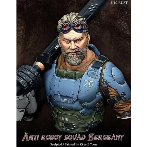 1/10 Scale anti robot sergeant Resin Bust Okinawa Model Kit Free Shipping