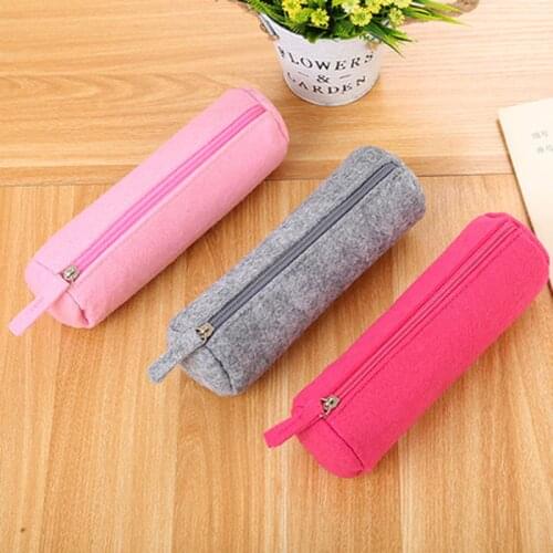 1pcs Felt Pen Bag Student Cute Pencil Pouch Novelty Stationery Korean Bag High Capacity Pencil Case Kawaii School Supplies