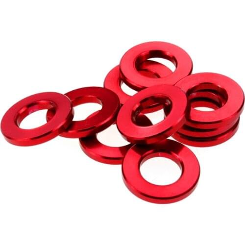 10 Pcs Motorcycle Decorative M6 M8 Washers Gaskets Cnc Aluminum For Honda Yamaha Kawasaki Suzuki Scooter Dirt Bike Atv Motorbike