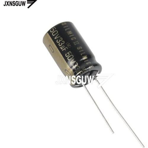 10PCS Original ELNA RFS SILMIC II 50V33UF 10X16MM Silk fiber audio electrolytic capacitor SILMICII 33UF 50V 85 degrees 33uf/50v