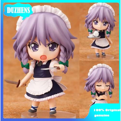 100% Original: Anime Touhou Project Izayoi Sakuya Q version figma PVC Action Figure Anime Figure Model Toys Figure Doll Gift