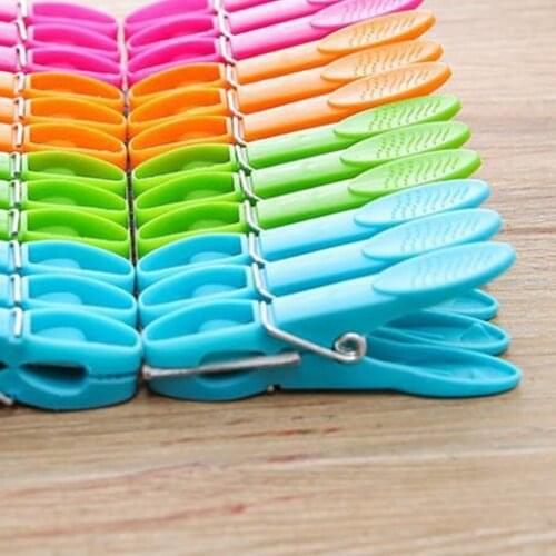 24Pack Plastic Colorful Windproof Towel Pins Storage Windproof Supplies