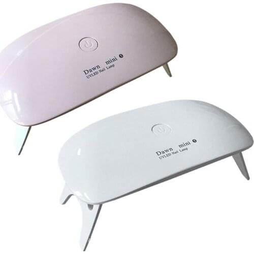 6W Mini Size Mouse UV Dryer Nail Lamp Portable USB UV LED Nail Dryer Light 45S 60S Timer Setting UV Resin Curing Lamp