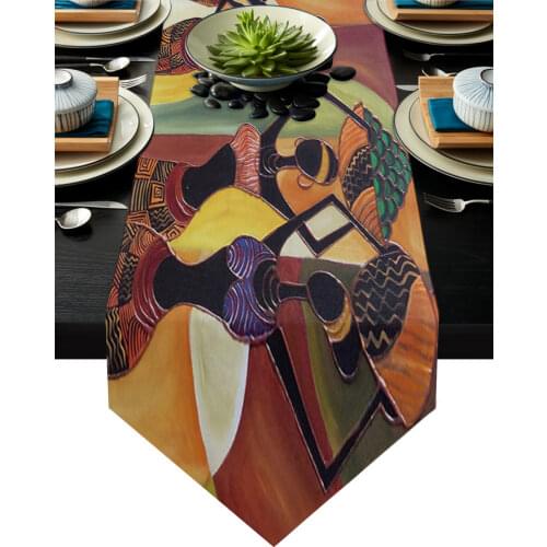 African Women Mural Culture Table Runners Modern Home Kitchen Dining Tablecloths Wedding Party Table Decoration Table Runner