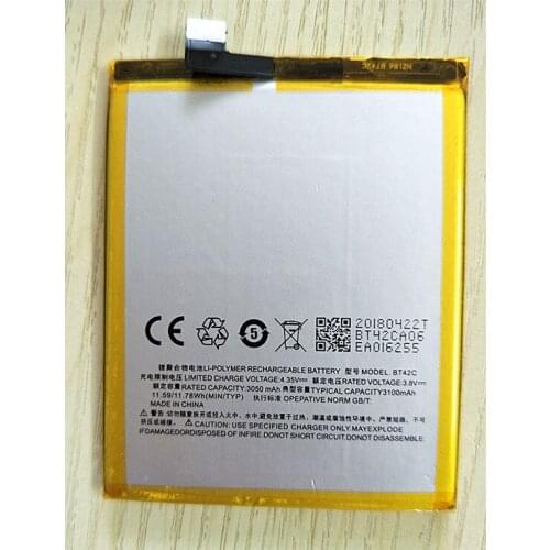 AZK New High Quality 3100mAh BT42C Battery For Meizu M2 Note Meilan Note 2 Mobile Phone Lithium Polymer PHONE Battery